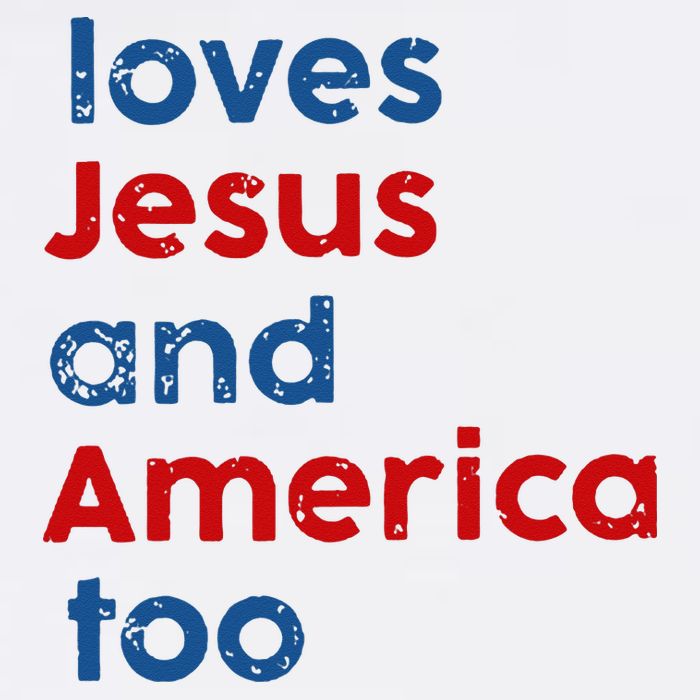 Loves Jesus and America Too Bucket Hat