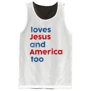 Loves Jesus and America Too Mesh Reversible Basketball Jersey Tank