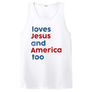 Loves Jesus and America Too PosiCharge Competitor Tank