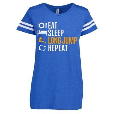 Long Jump Athletics Enza Ladies Jersey Football T-Shirt