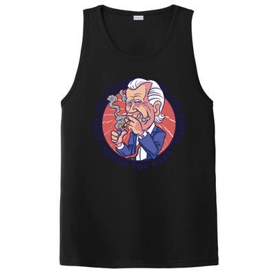 Lyin Joe Biden Smoking Joint Funny PosiCharge Competitor Tank