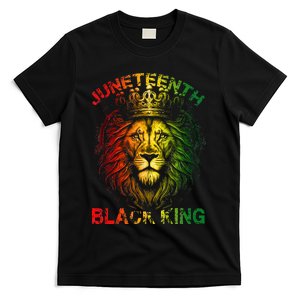 Lion Juneteenth Black King Melanin Father Dad T-Shirt