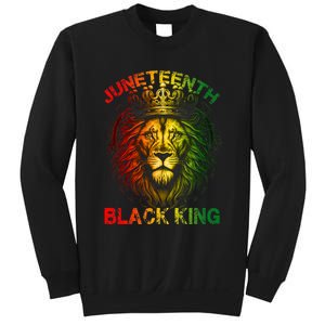 Lion Juneteenth Black King Melanin Father Dad Sweatshirt