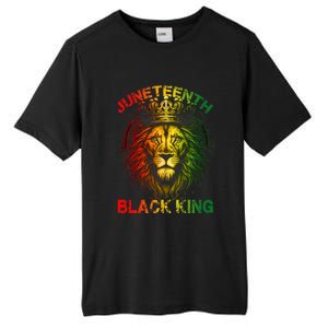 Lion Juneteenth Black King Melanin Father Dad Tall Fusion ChromaSoft Performance T-Shirt