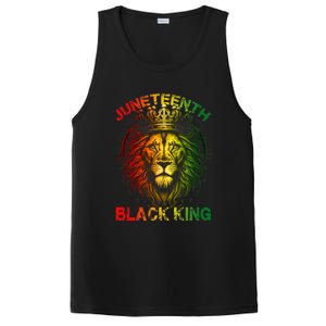 Lion Juneteenth Black King Melanin Father Dad PosiCharge Competitor Tank