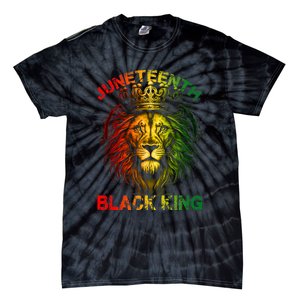 Lion Juneteenth Black King Melanin Father Dad Tie-Dye T-Shirt