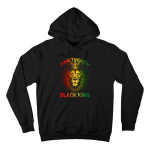 Lion Juneteenth Black King Melanin Father Dad Tall Hoodie