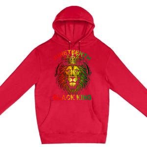 Lion Juneteenth Black King Melanin Father Dad Premium Pullover Hoodie