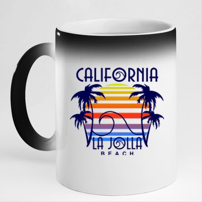 La Jolla Beach California 11oz Black Color Changing Mug