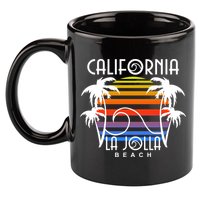 La Jolla Beach California 11oz C Handle Ceramic Mug