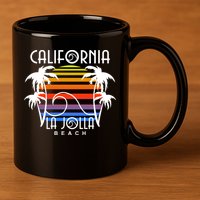La Jolla Beach California 11oz C Handle Ceramic Mug