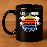 La Jolla Beach California 11oz C Handle Ceramic Mug