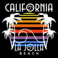 La Jolla Beach California Drawstring Bag