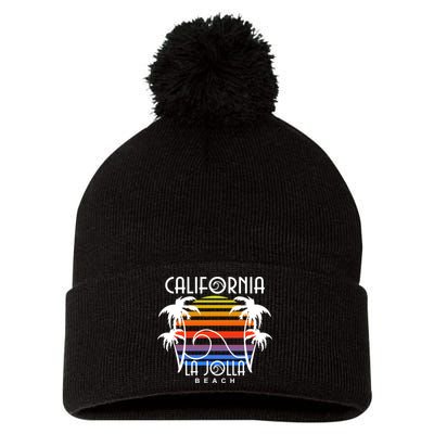 La Jolla Beach California Pom Pom 12in Knit Beanie