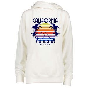 La Jolla Beach California Womens Funnel Neck Pullover Hood