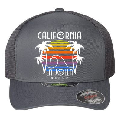 La Jolla Beach California Flexfit Unipanel Trucker Cap