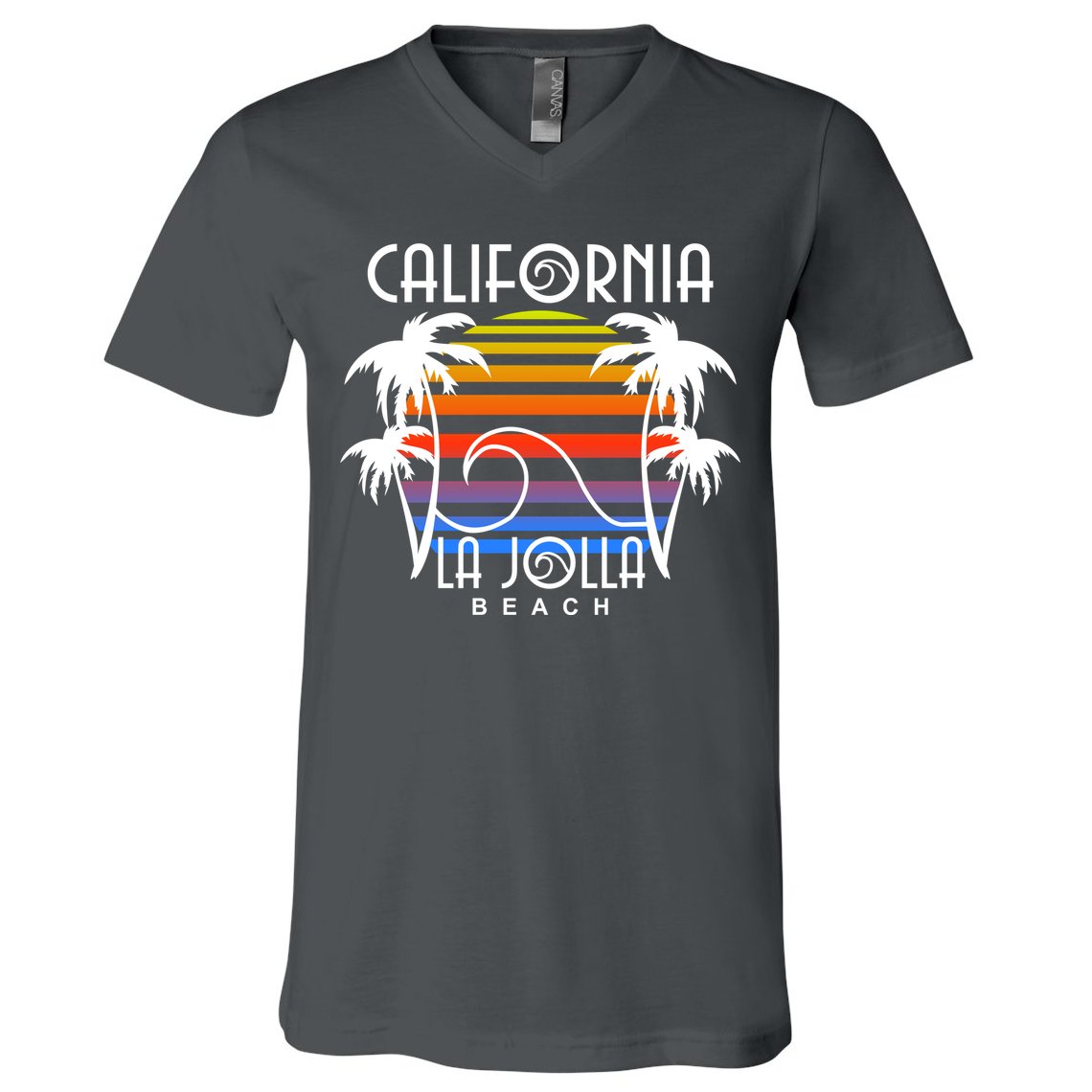 La Jolla Beach California V-Neck T-Shirt