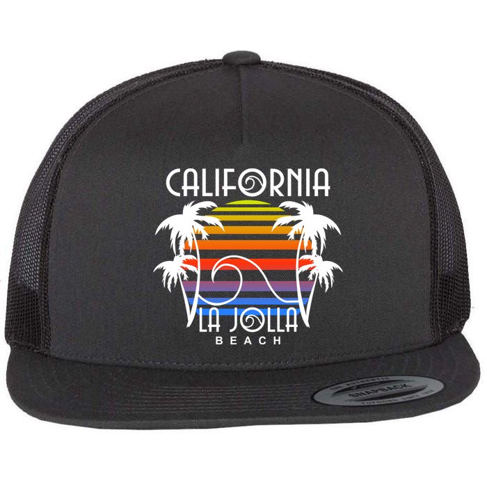 La Jolla Beach California Flat Bill Trucker Hat