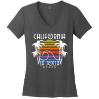 La Jolla Beach California Women's V-Neck T-Shirt