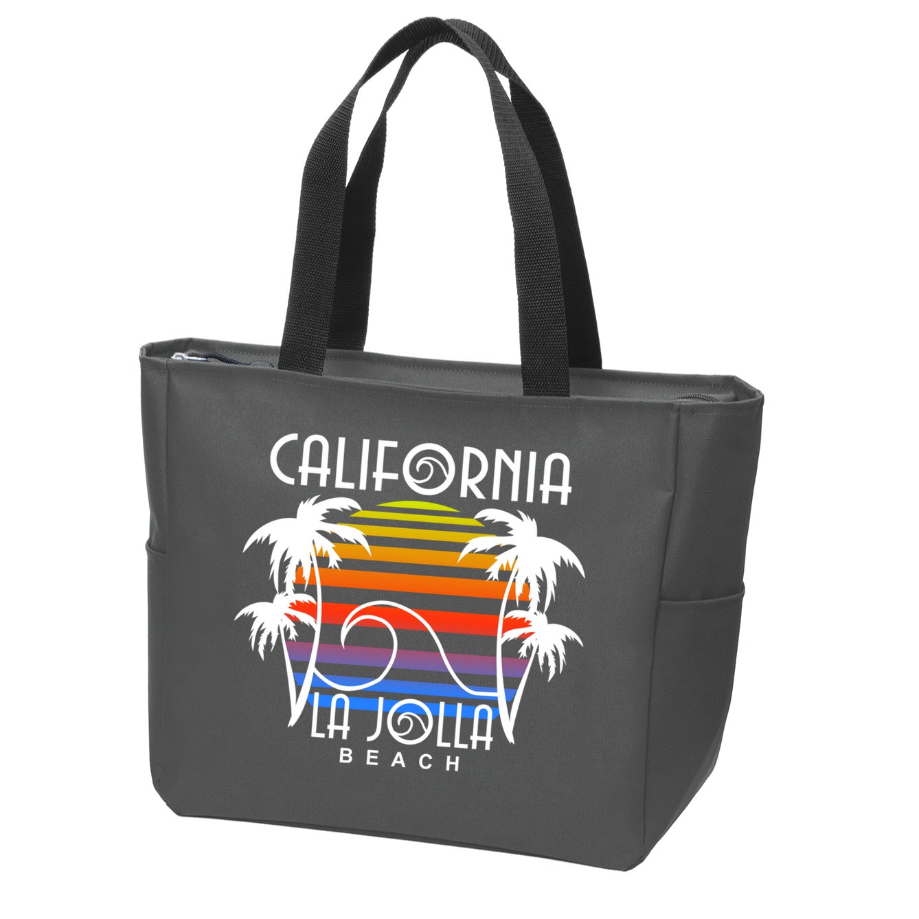 La Jolla Beach California Zip Tote Bag