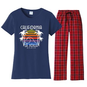 La Jolla Beach California Women's Flannel Pajama Set