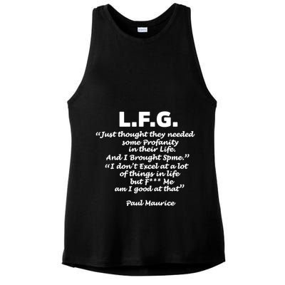 Limited Jessica Blaylock L.F.G. Just Thought They Needed Some Profanity In Their Ladies PosiCharge Tri-Blend Wicking Tank