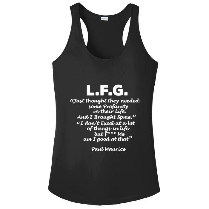 Limited Jessica Blaylock L.F.G. Just Thought They Needed Some Profanity In Their Ladies PosiCharge Competitor Racerback Tank