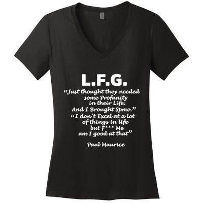 Limited Jessica Blaylock L.F.G. Just Thought They Needed Some Profanity In Their Women's V-Neck T-Shirt