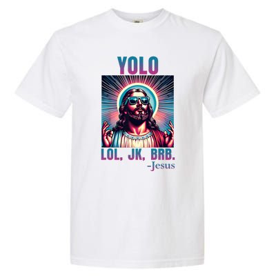 Lol Jk Brb Jesus Funny Easter Day Garment-Dyed Heavyweight T-Shirt