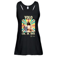 Lol Jk Brb Jesus Funny Easter Christians Ladies Essential Flowy Tank