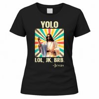 Lol Jk Brb Jesus Funny Easter Christians Women's T-Shirt