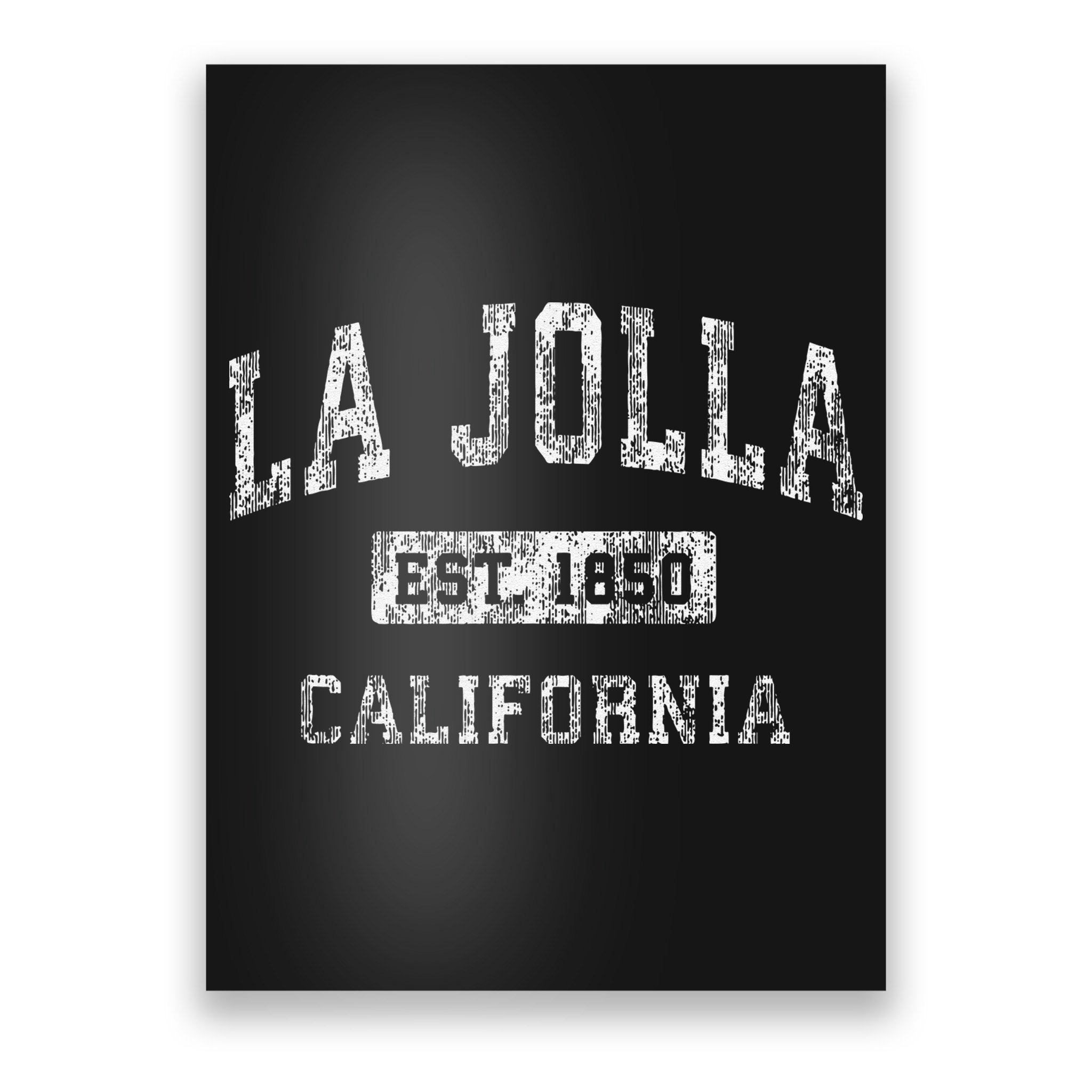 La Jolla California Ca Vintage Established Poster
