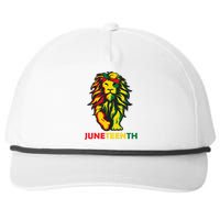 Lion Juneteenth Cool Black History African American Flag Snapback Five-Panel Rope Hat