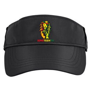 Lion Juneteenth Cool Black History African American Flag Adult Drive Performance Visor