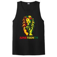 Lion Juneteenth Cool Black History African American Flag PosiCharge Competitor Tank