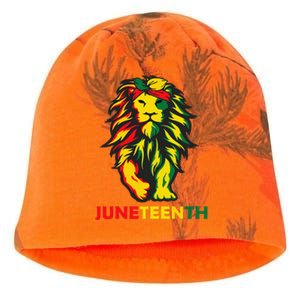 Lion Juneteenth Cool Black History African American Flag Kati - Camo Knit Beanie