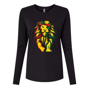 Lion Juneteenth Cool Black History African American Flag Womens Cotton Relaxed Long Sleeve T-Shirt