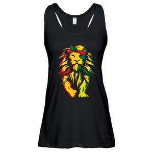 Lion Juneteenth Cool Black History African American Flag Ladies Essential Flowy Tank