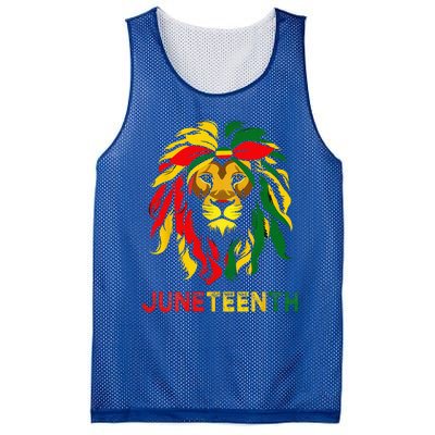 Lion Juneteenth Cool Black History African American Flag Mesh Reversible Basketball Jersey Tank