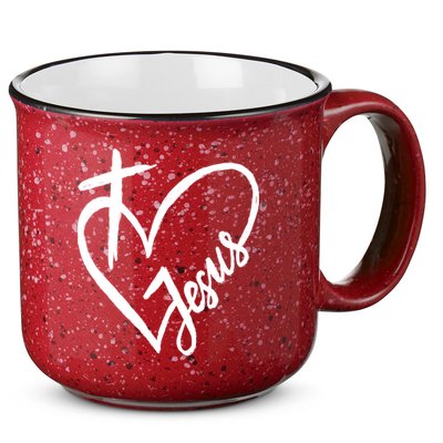 Love Jesus Cross Heart 15oz Campfire Ceramic Mug