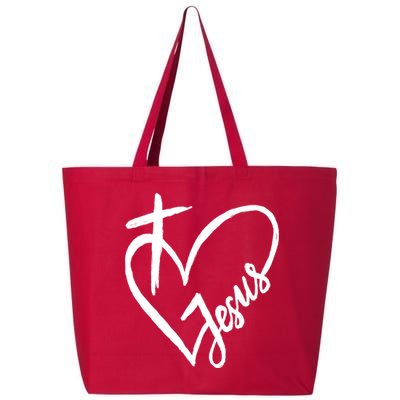 Love Jesus Cross Heart 25L Jumbo Tote