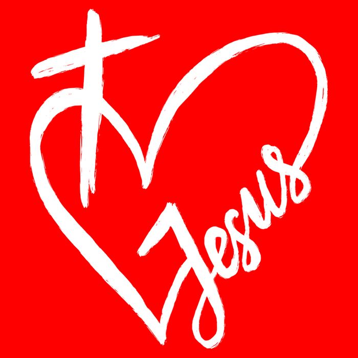 Love Jesus Cross Heart Women's V-Neck T-Shirt