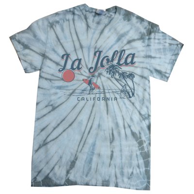 La Jolla California Surf Beach Vintage Souvenir Surfer Tie-Dye T-Shirt