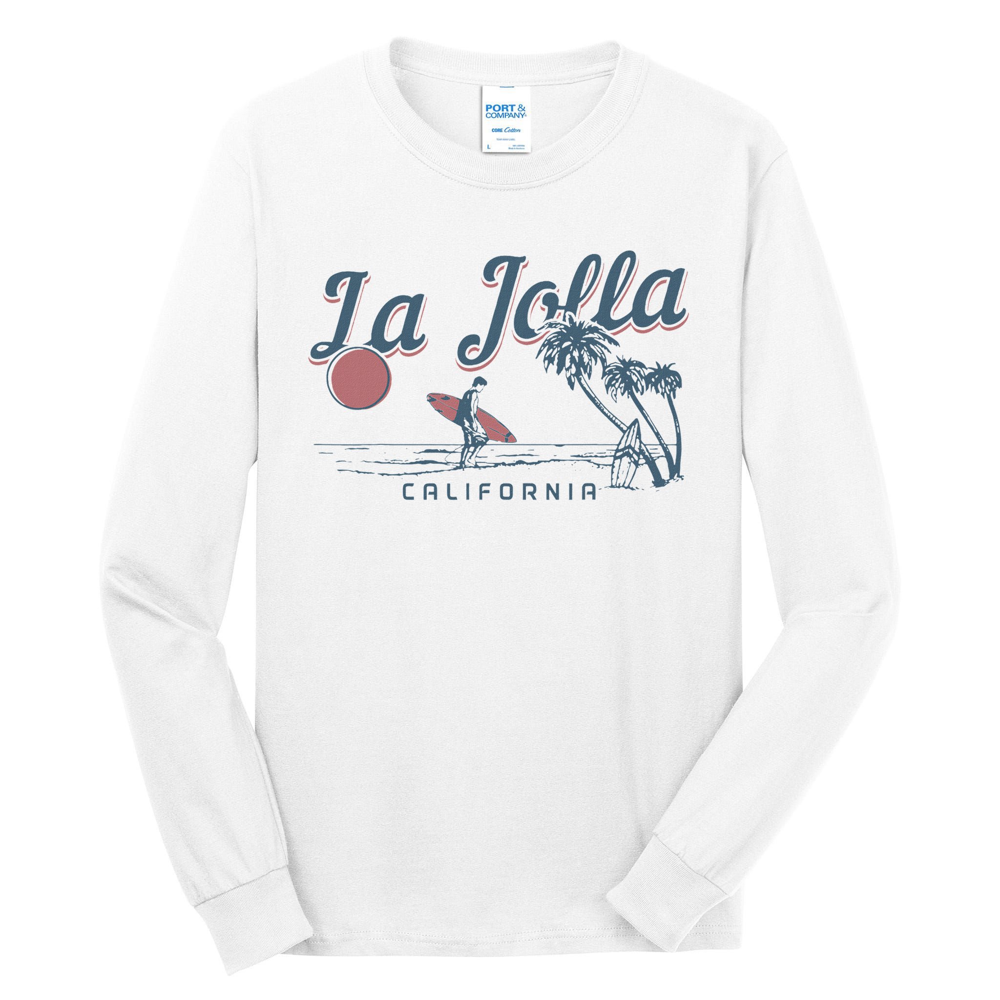 La Jolla California Surf Beach Vintage Souvenir Surfer Tall Long Sleeve T-Shirt
