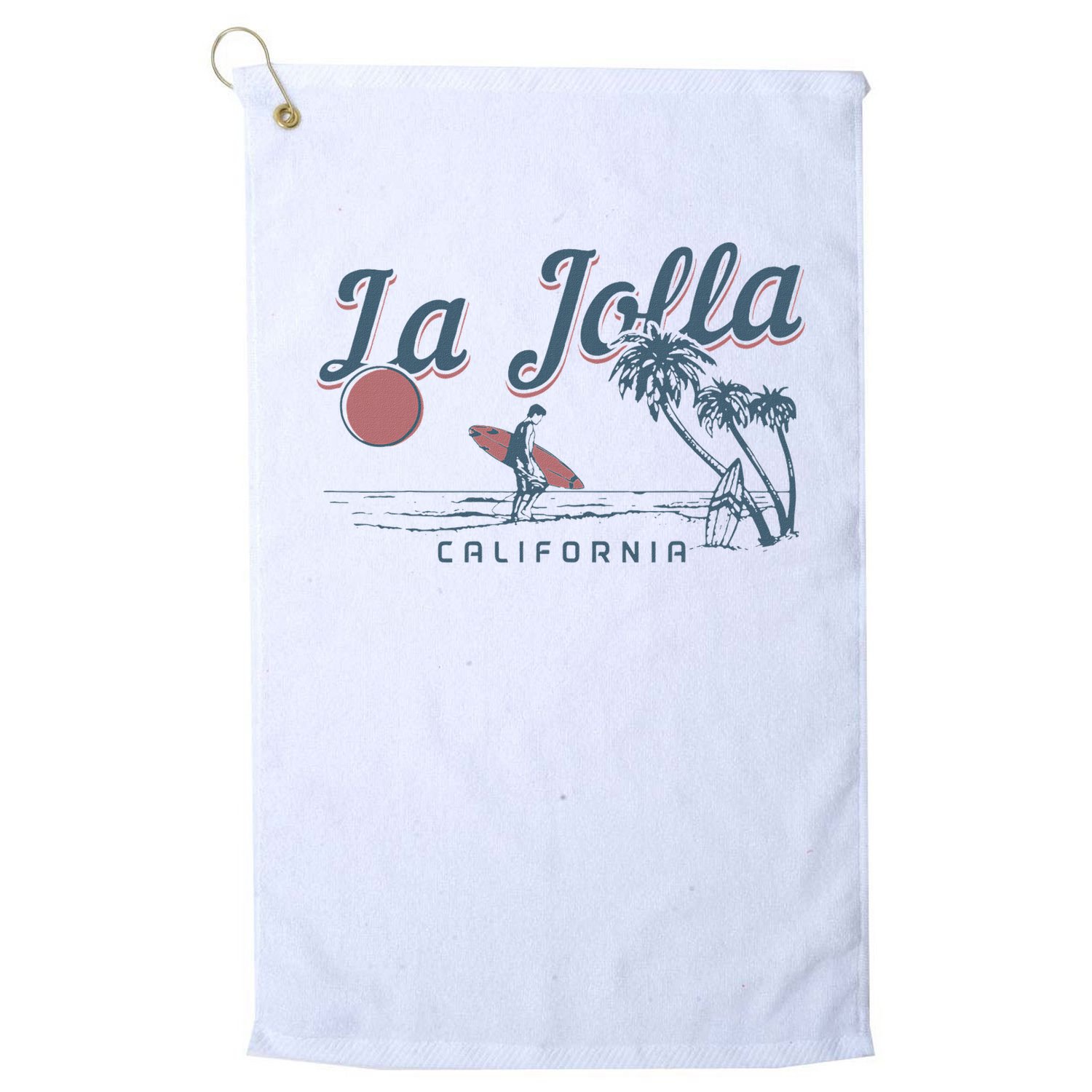 La Jolla California Surf Beach Vintage Souvenir Surfer Golf Towel