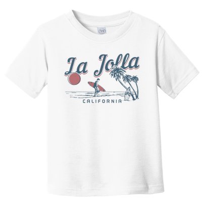 La Jolla California Surf Beach Vintage Souvenir Surfer Toddler T-Shirt