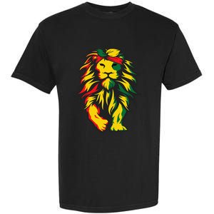 Lion Juneteenth Cool Black History African American Flag Garment-Dyed Heavyweight T-Shirt