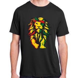 Lion Juneteenth Cool Black History African American Flag Adult ChromaSoft Performance T-Shirt