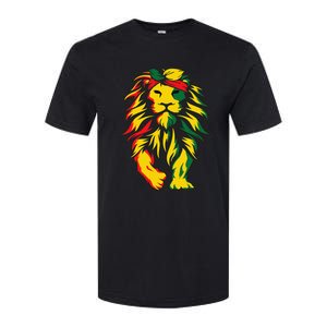 Lion Juneteenth Cool Black History African American Flag Softstyle CVC T-Shirt