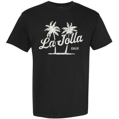 La Jolla California Vintage 70s Palm Trees Graphic Garment-Dyed Heavyweight T-Shirt